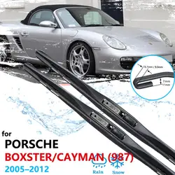 Escobilla limpiaparabrisas de coche para Porsche Boxster Cayman 987 987C 2005 ~ 2012, limpiaparabrisas, accesorios de coche 2006 2007 2008 2009 2010 2011