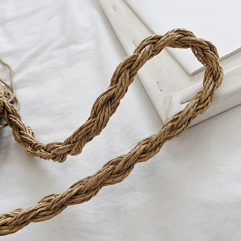 Yogodlns Sommer Stroh Umhängetasche Frauen Große Kapazität Rattan Eimer Tasche Handarbeit Gewebt Strand Tasche Mode Urlaub Handtasche Tote – Detail 29