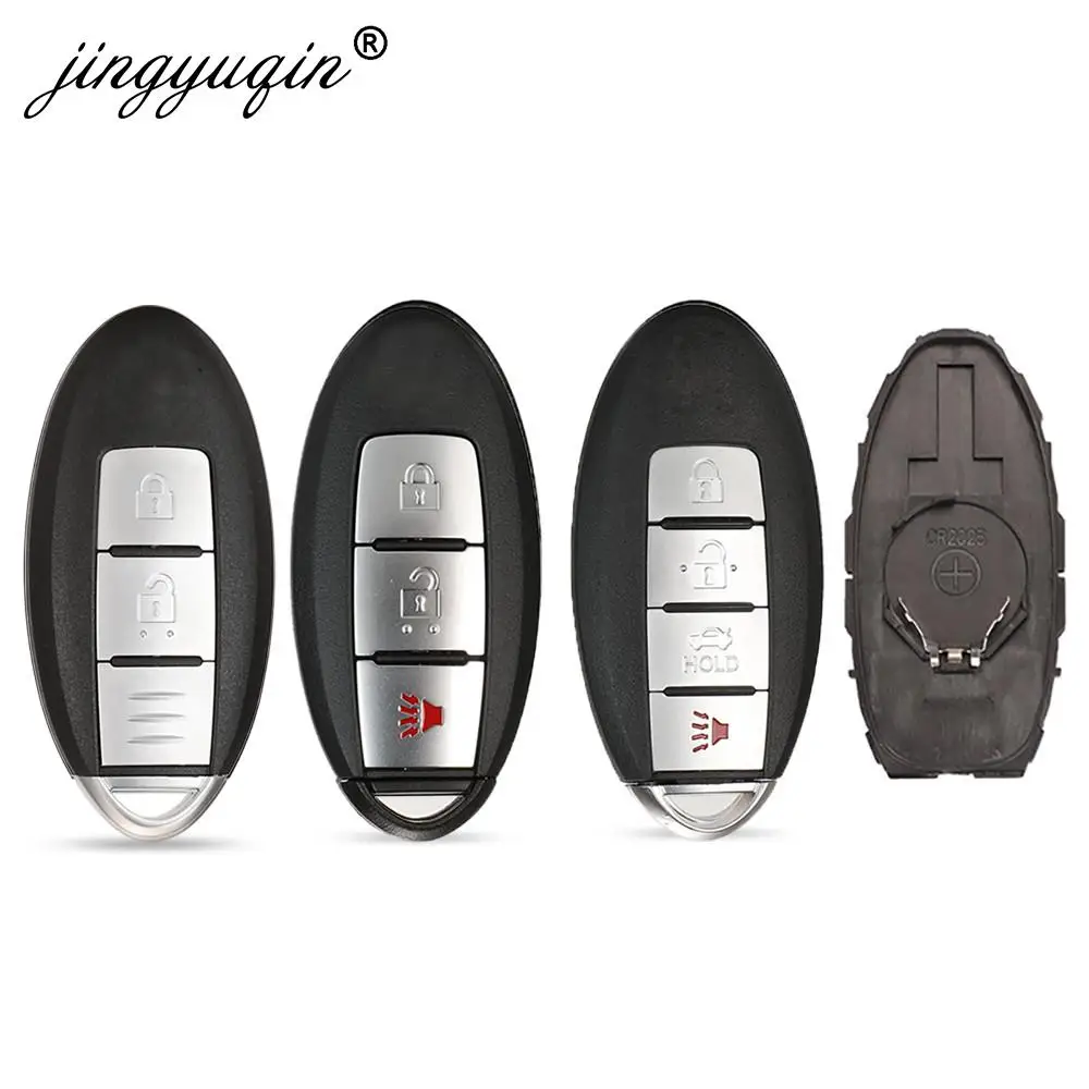 

jingyuqin 3/4/5BTN Car Remote Key Shell for Nissan Cube Juke Versa Note X-Trail Qashaqai Sunny Juke Altima TIIDA Murano Maxima