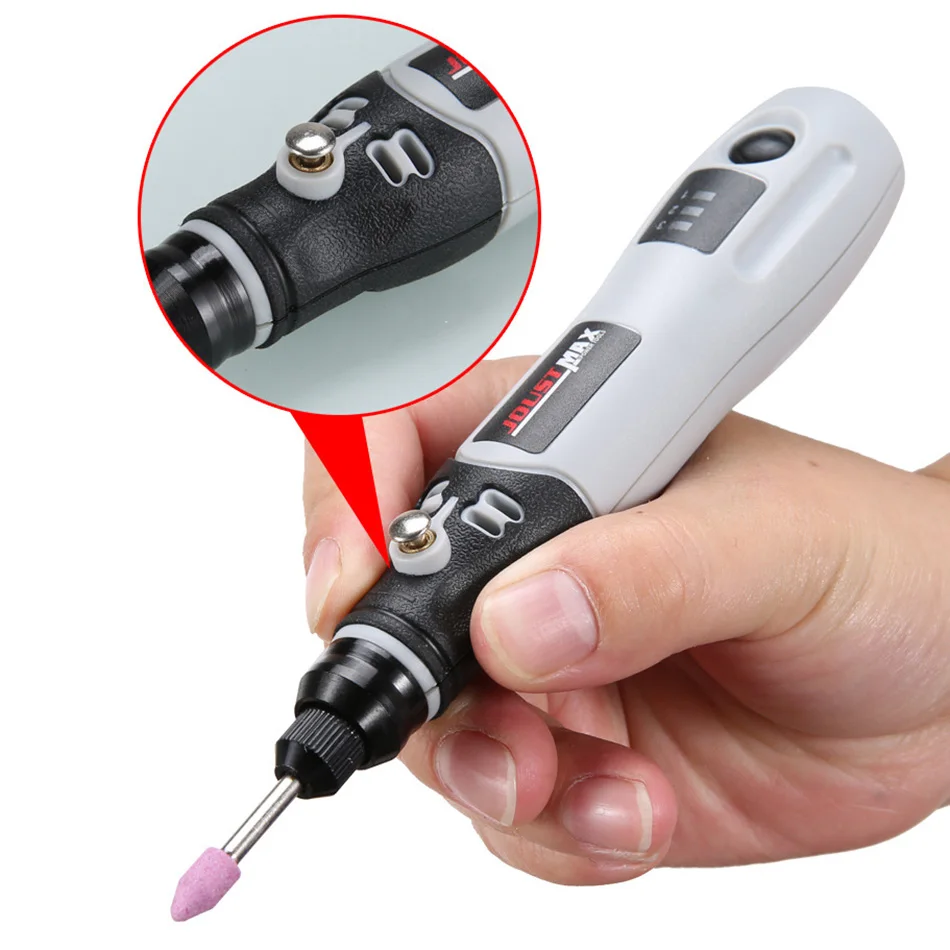Imagem -02 - Moedor Elétrico Pequeno Portátil Carregamento Usb Mini Broca Caneta Gravadora Ferramenta Rotativa Máquina de Moer Acessórios 4.2v 600ma