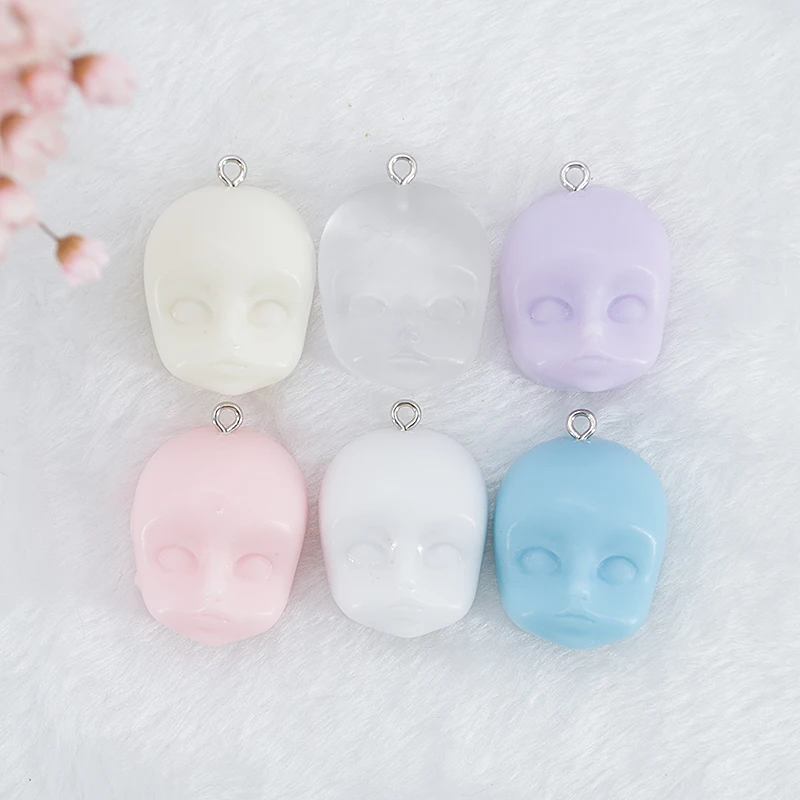 10Pcs 26*22mm  Angel Face Baroque Style Flatback  Baby Head  Resin  Cabochons Diy Jewelry Necklace Hair Accessories