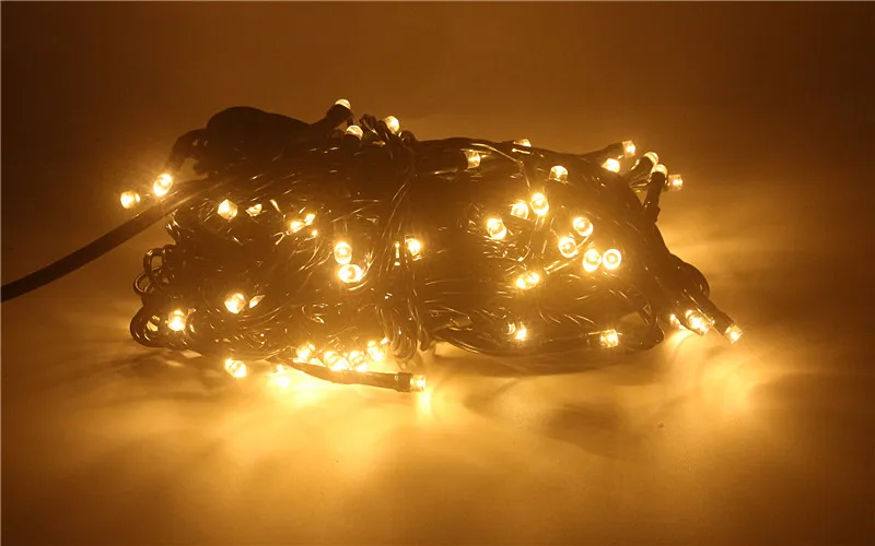Dark Green/Transparent Soft LED Light String Fairy Garland Star Effect DC12V 4 Colors Holiday Christmas Party Exterior Layout