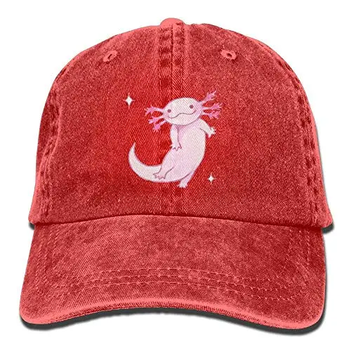 Halloween Axolotl Funny Baseball Cap Men Women Adjustable Plain Dad Hats Low Profile Solid Ball Cap Black Cap for Women 6