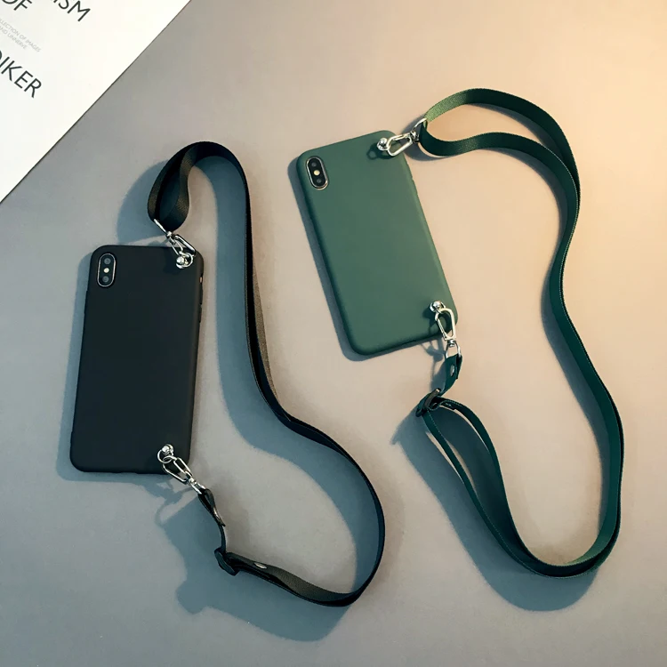 fashion With hanging rope Lanyard female Phone Cover Case For Iphone 16 15 14 13 X 11 12 Pro Xs Max Xr 7 Plus Soft Coque Fundas