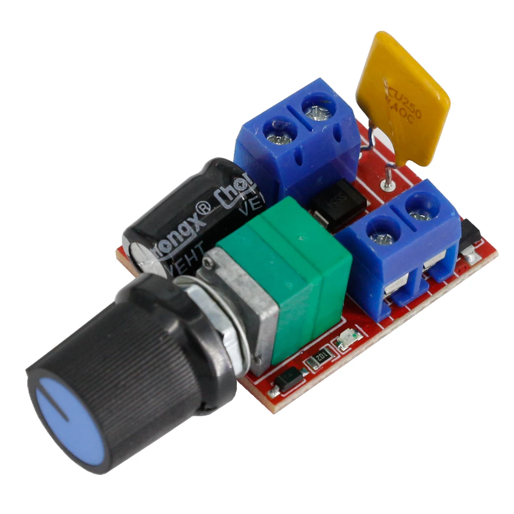 Mini DC Motor PWM Speed Controller 3V 6V 12V 24V 35V Speed Control Switch Super Small LED Dimmer 5A