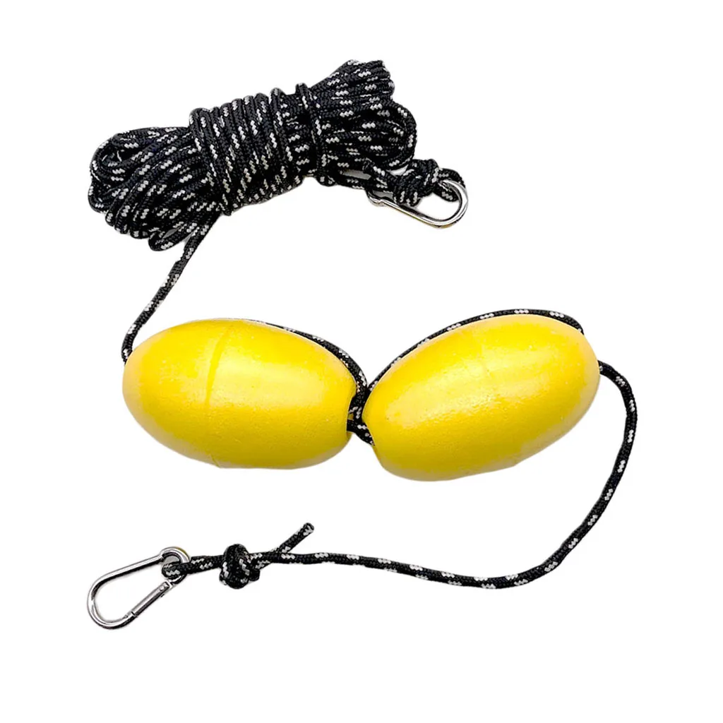Cuerda de remolque de Kayak de alta resistencia, línea de anclaje de tiro flotante con Clips de doble flotador, accesorios de engranaje de seguridad