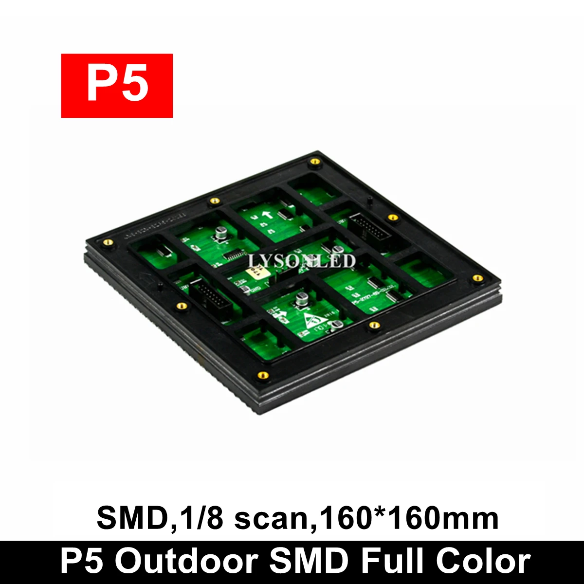 P5 Outdoor SMD 3-in-1 Small Banner Led Display Screen Module 32*32 Pixels 160x160mm Size Panel