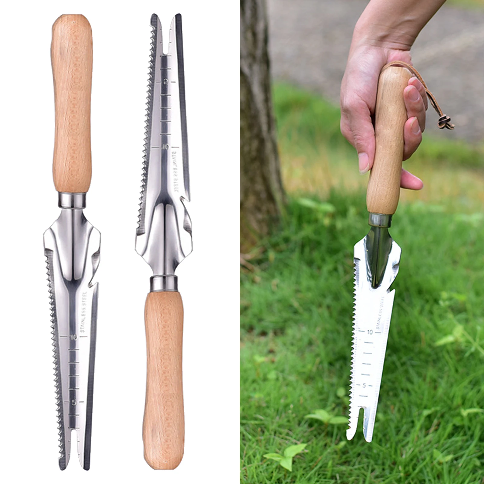 Deshierbe de mano para jardín, herramienta de deshierbe de 33CM, cuchillo de excavación portátil, herramientas de corte