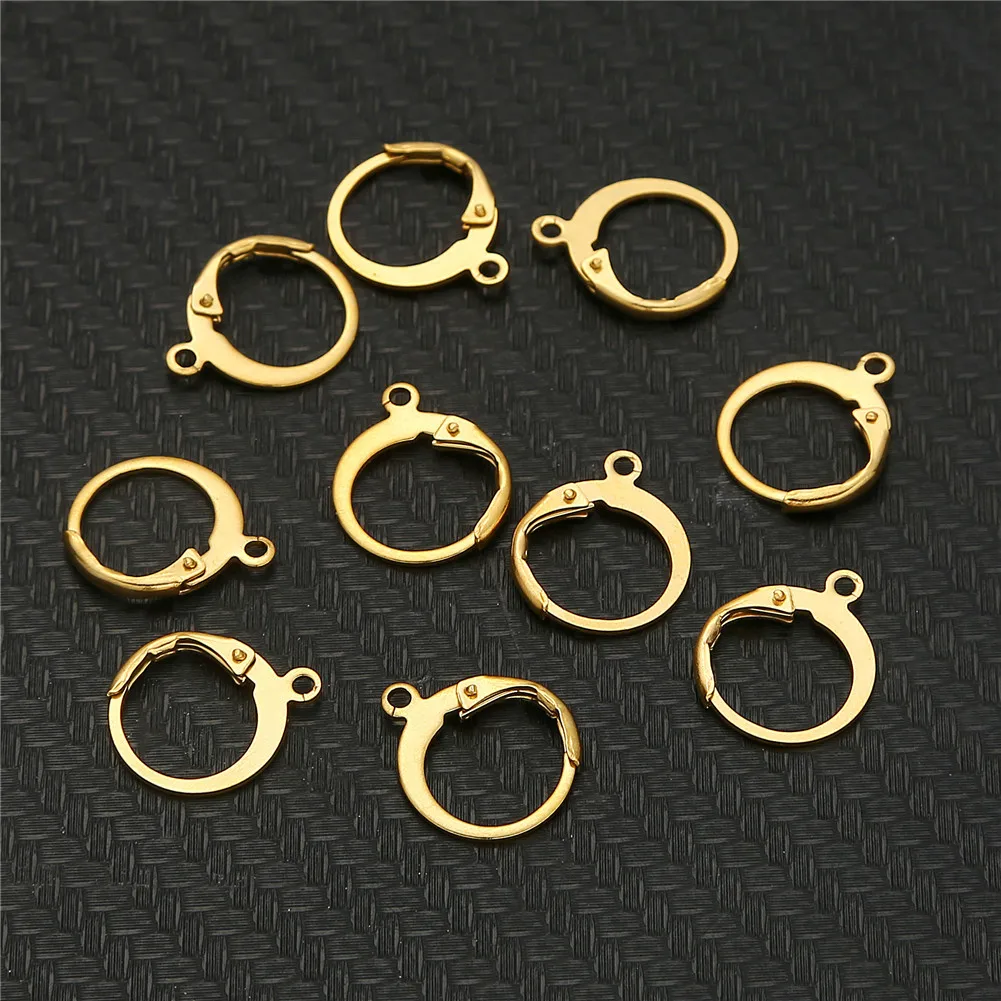 20Pcs/lot Stainless Steel French Earring Hooks For DIY Jewelry Making Wire Settings Base Hoops Earrings Finding