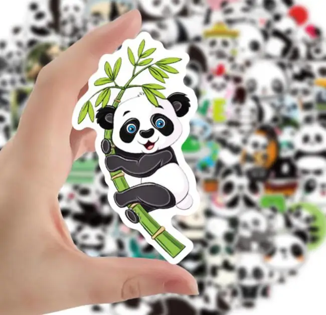 10/30/50/100pcs  New Cute Panda Graffiti China National Treasure Bamboo  Stickers Waterproof Skateboard Travel Suitcase Phone