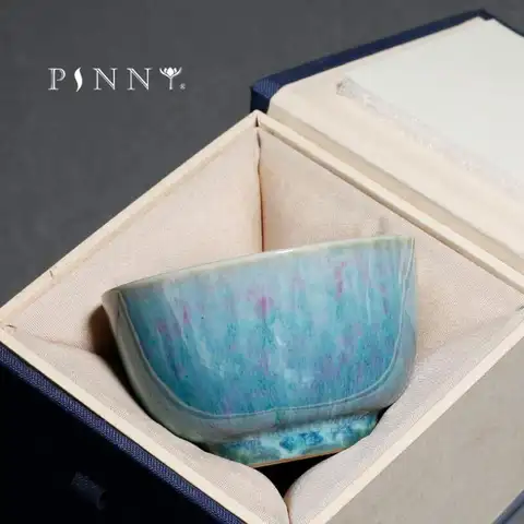 PINNY 90ML Retro Ceramic Kiln Change Teacups Japanese Style Kung Fu Tea Cups Heat Resistant Drinkware
