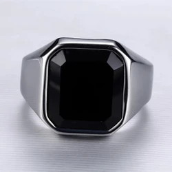 2021 Simple Men Rings Jewelry Elegant Cubic Stainless Steel Vintage Rings For Men Rings Party Wedding Boyfriend Birthday Gift