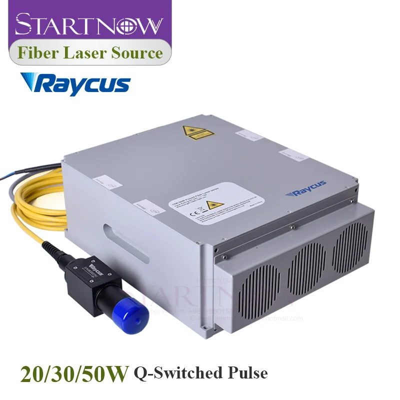 Raycus 20-50W Q-switched Pulse Fiber แหล่งกําเนิดแสงเลเซอร์เอาต์พุตป้องกันสําหรับ YAG เลเซอร์เครื่อง RFL-P20QE RFL-P30Q RFL-P50QB