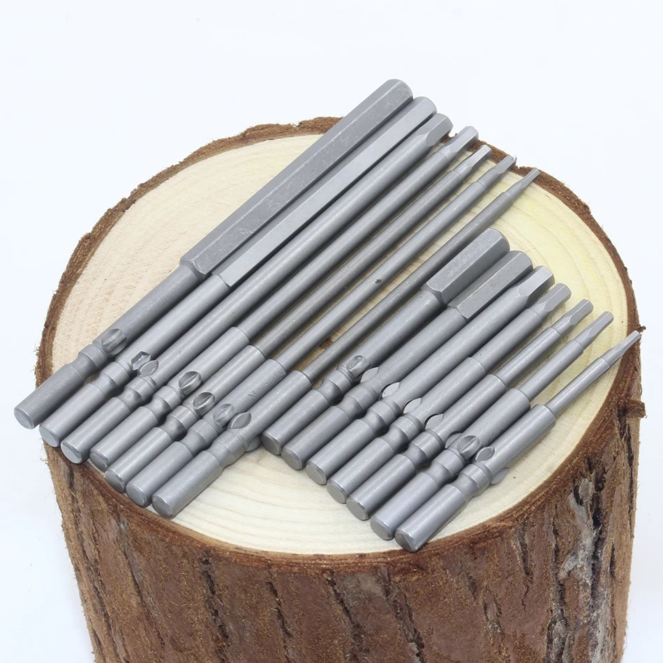 1Pcs Magnetic Hexagon Screwdriver Bit S2 Steel 801 5mm Round Shank Screwdrier Drive Power Drill Bit 60mm 100mm 150mm