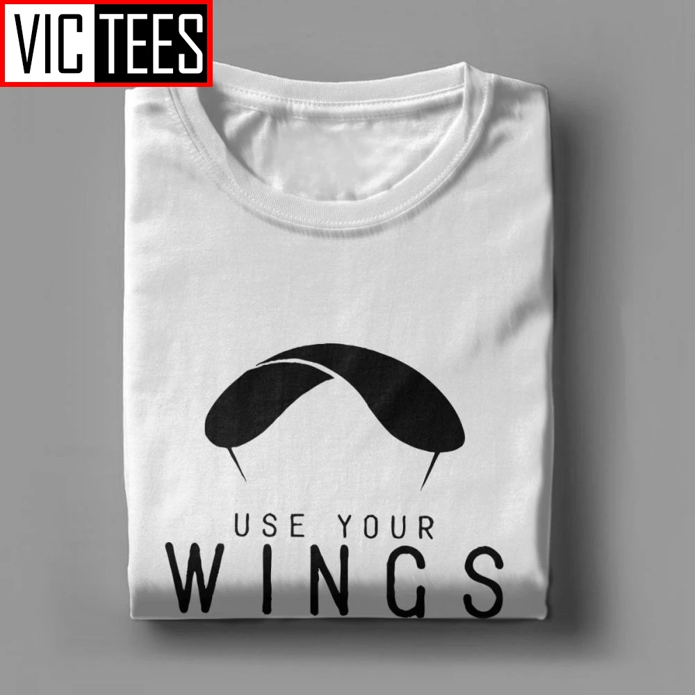 Paragliding Men T Shirts Printed New Arrival Paraglider T-Shirts 100% Cotton Mens Round Collar Tee Shirts Large Size