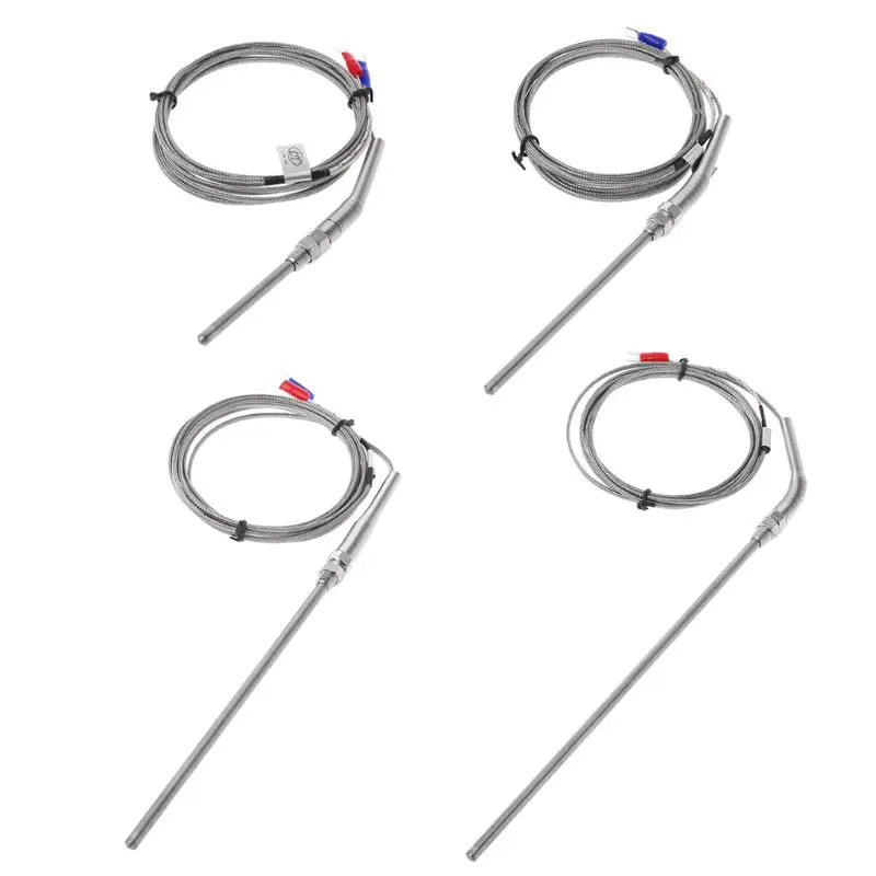 2M K Type Thermocouple Probe 50Mm/100Mm/150Mm/200Mm Stainless Steel Termokopel 0-400C