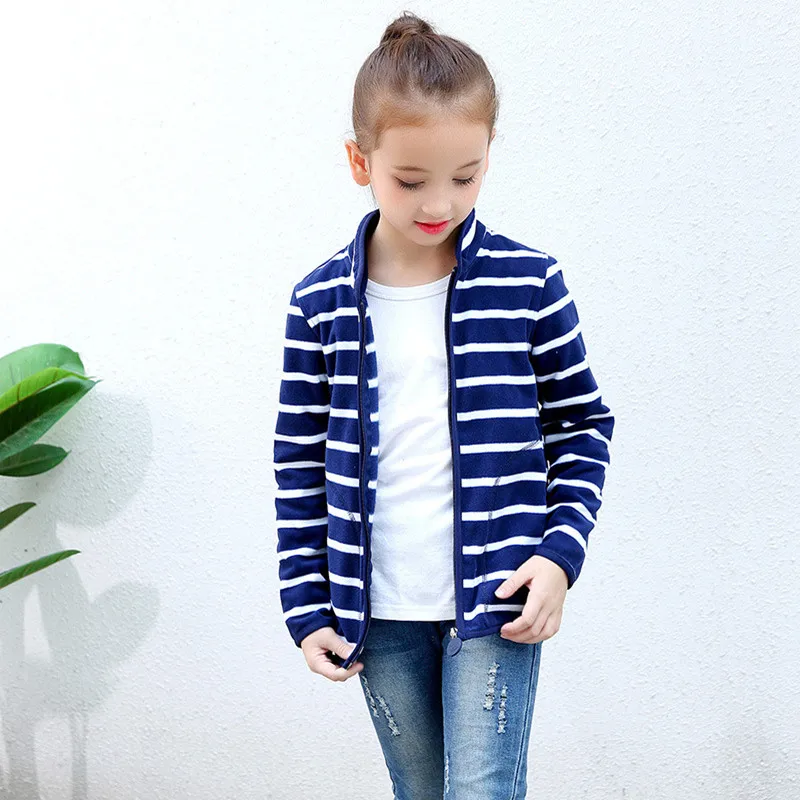 Children's new polar fleece cardigan sweater zipper sweater coat