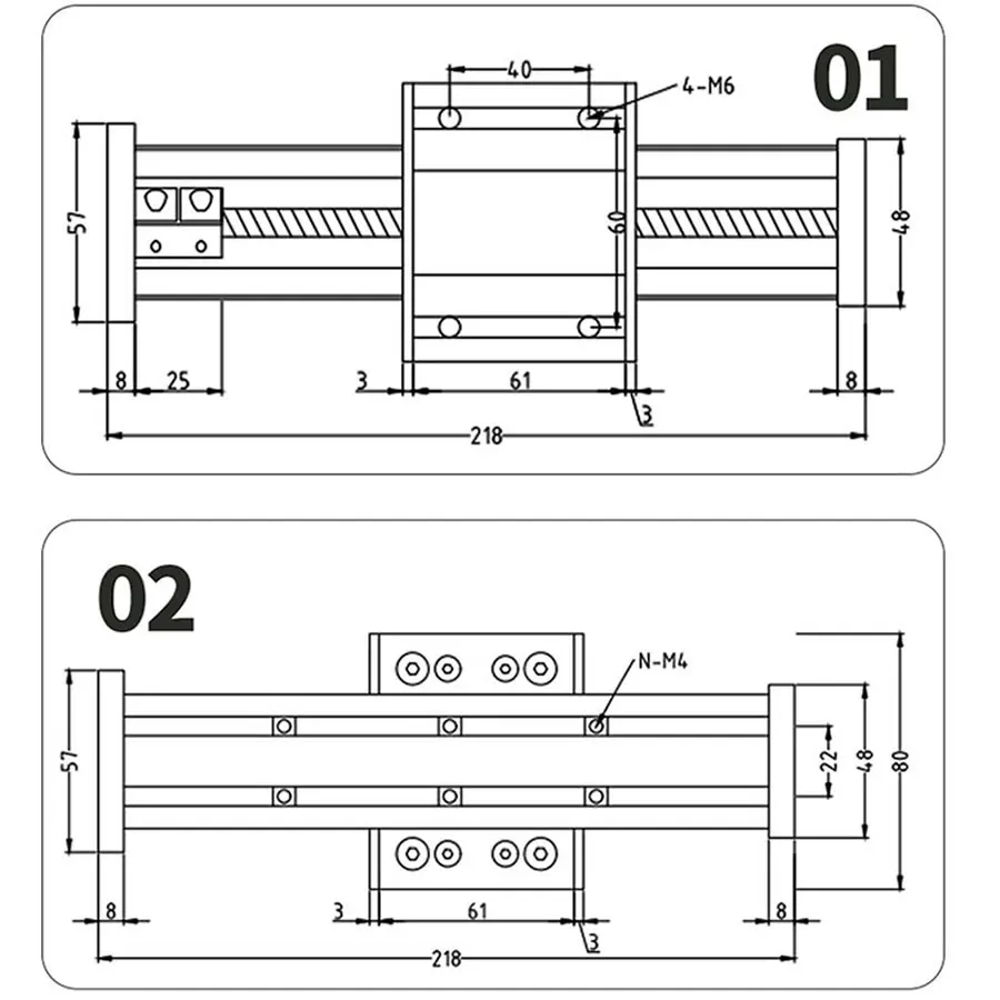 100-1000mm corsa CNC guida lineare Stage Rail Motion Slide Table SFU1204 SFU1605 SFU1610 modulo attuatore vite a ricircolo di sfere motore NEMA23