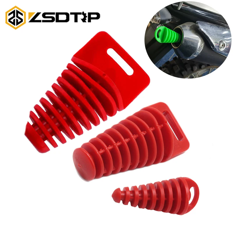 ZSDTRP Motorcycle Exhaust Pipe Tailpipe PVC Air-bleeder Plug Exhaust Silencer Wash Plug Tailpipe Protector Motorbike Parts