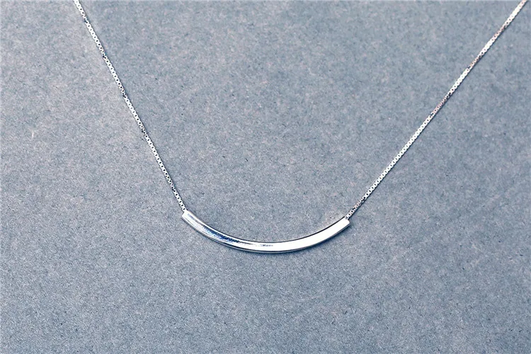 925 Sterling Silver bend Necklaces & Pendants For Women Fashion Lady Festival Gift Sterling-silver-jewelry choker