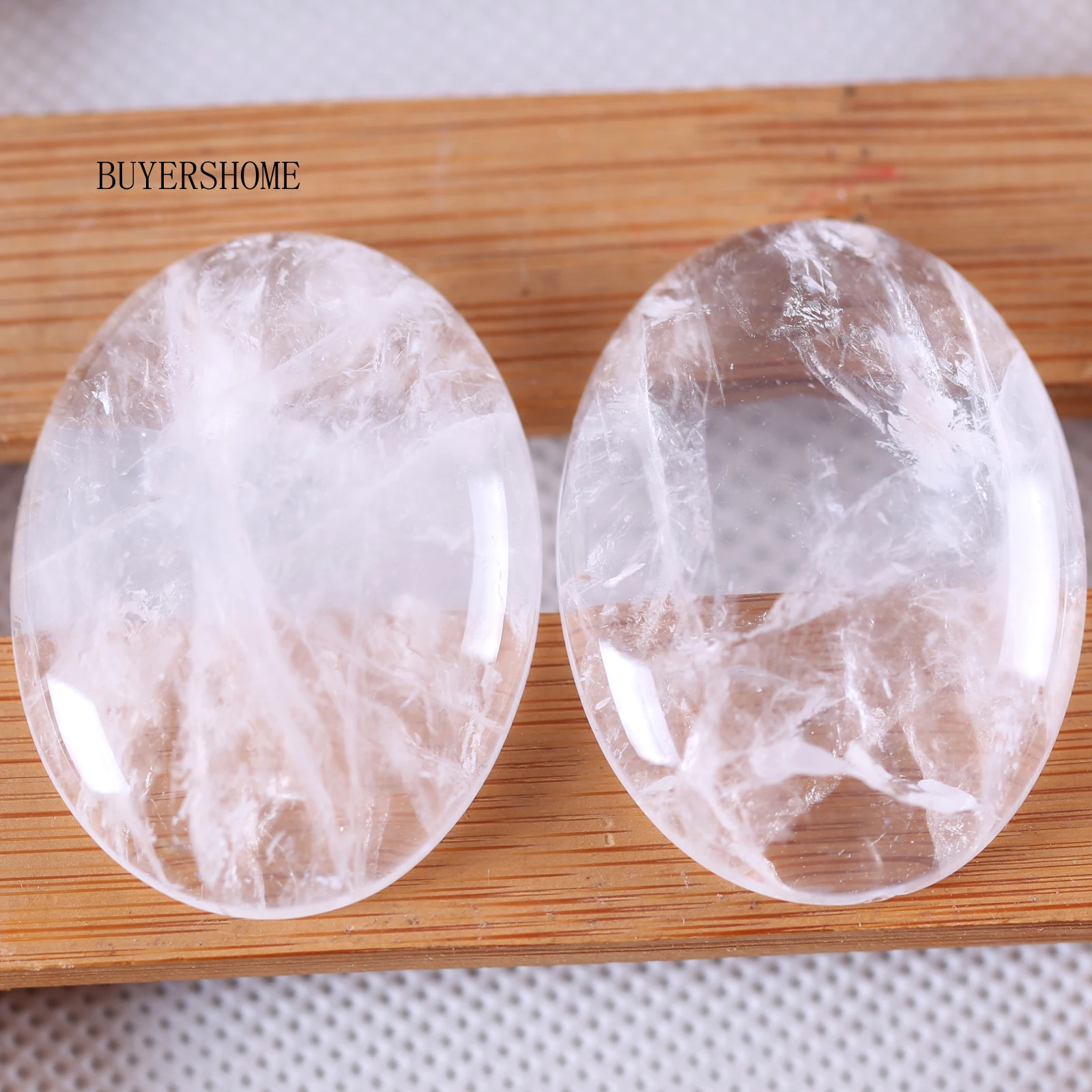 2Pcs/Lot 22x30MM Oval CAB Cabochon For Making Pendant Natural Stone Bead Howlite White Opal Onyx Pink Crystal Quartz Cabochon