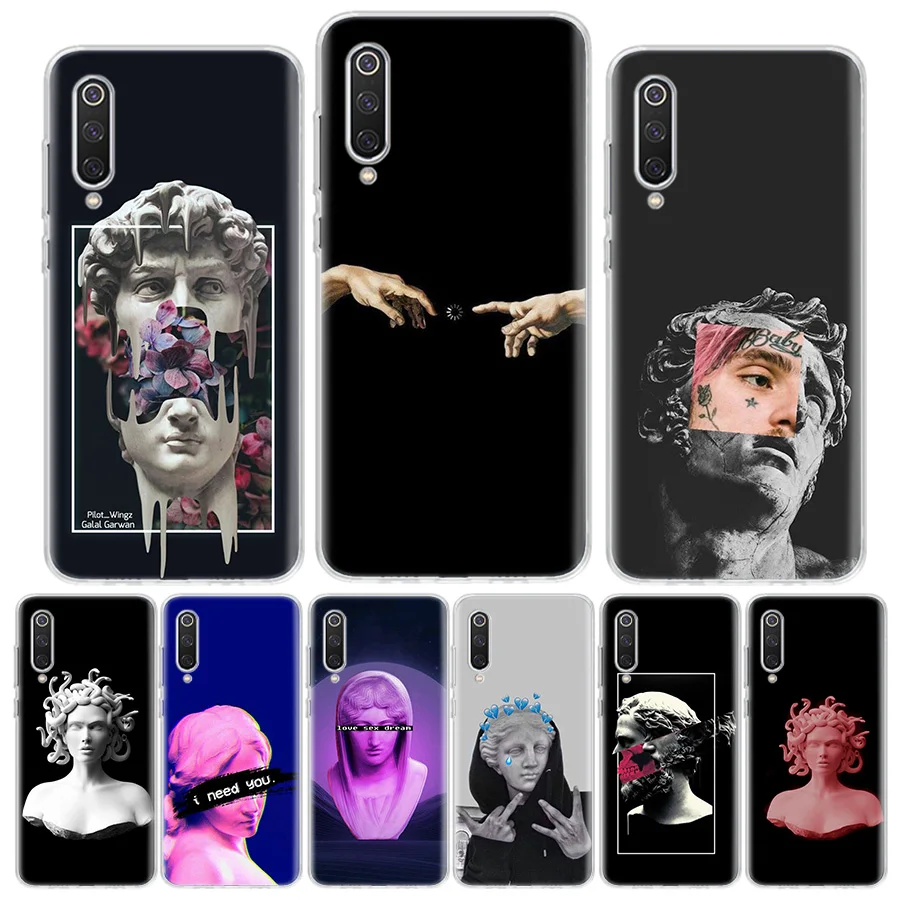 Medusa Vaporwave Art Phone Case For Xiaomi Mi 13 10 12 Lite 11T 11i 11 Ultra 12T Pro 12X 5G 10T 9T 9 8 6X 5X A1 A2 Capa Coque Si