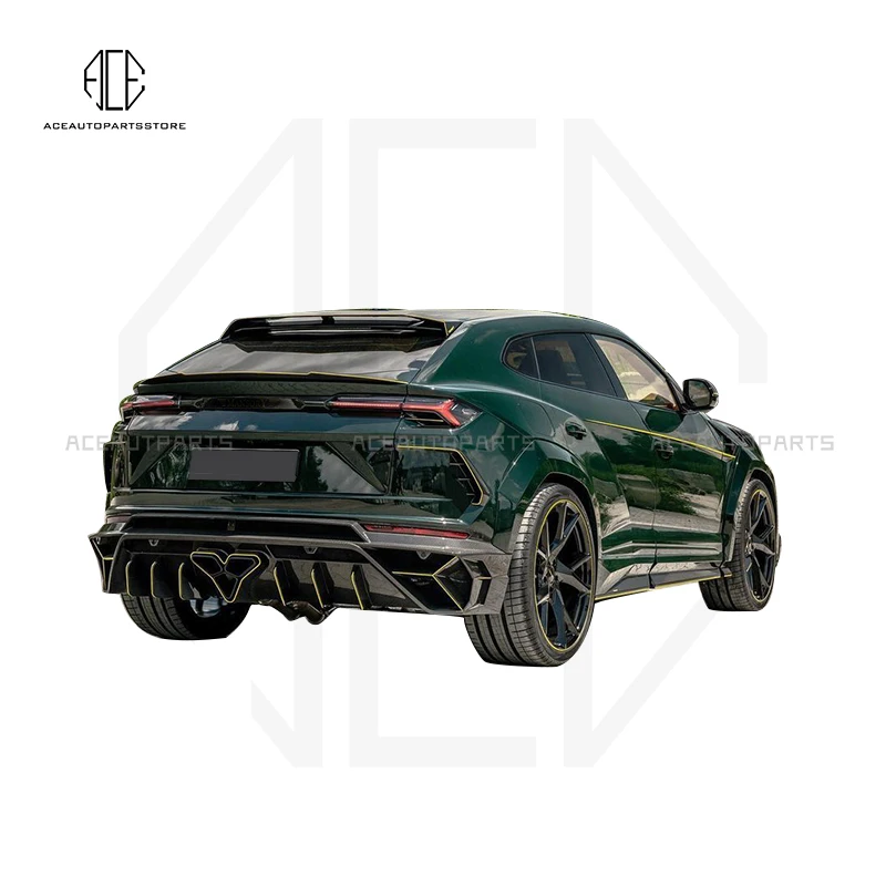 Carbon Front Lip Rear Diffuser Boot Spoiler Side Skirts Air Vent Trims For Lamborghini Urus M Style Wet Carbon Fiber Body KIT