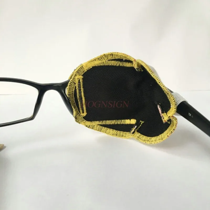 correction children full cover eye cover handmade pure cotton summer light and three Brown bear amblyopia goggles for single eye