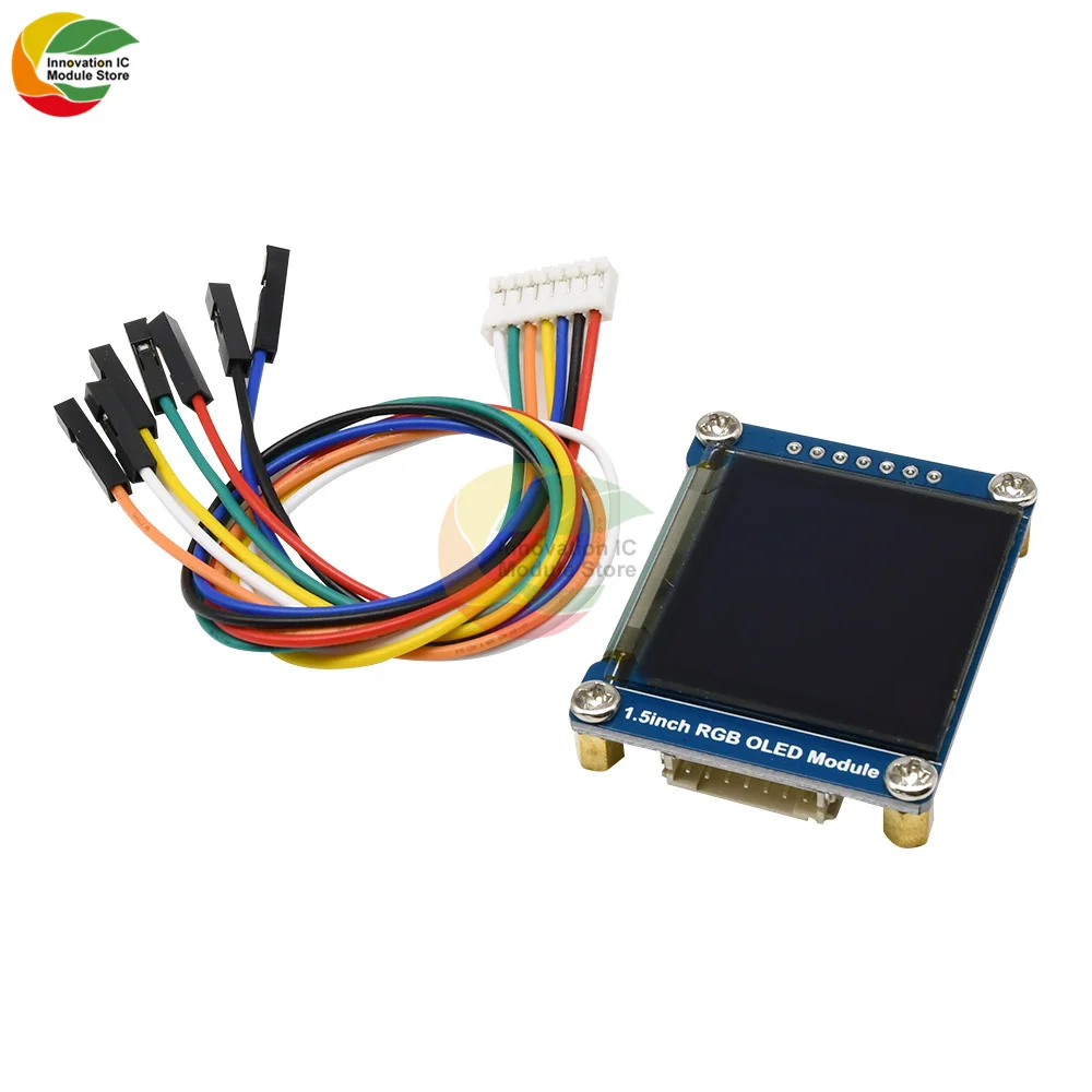 1.5 Polegada rgb oled display módulo de placa de expansão 128 × 128 resolução 65k ssd1351/spi/i2c/iic interface para raspberry pi 4b 3.3-5v