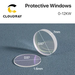 Cloudrayowe oryginalne szyby ochronne Raytools 37*1.6 i 37*7mm 20kW soczewka optyczna laserowe do narzędzi Raytools BM114E/BM115 3.0/BM115E