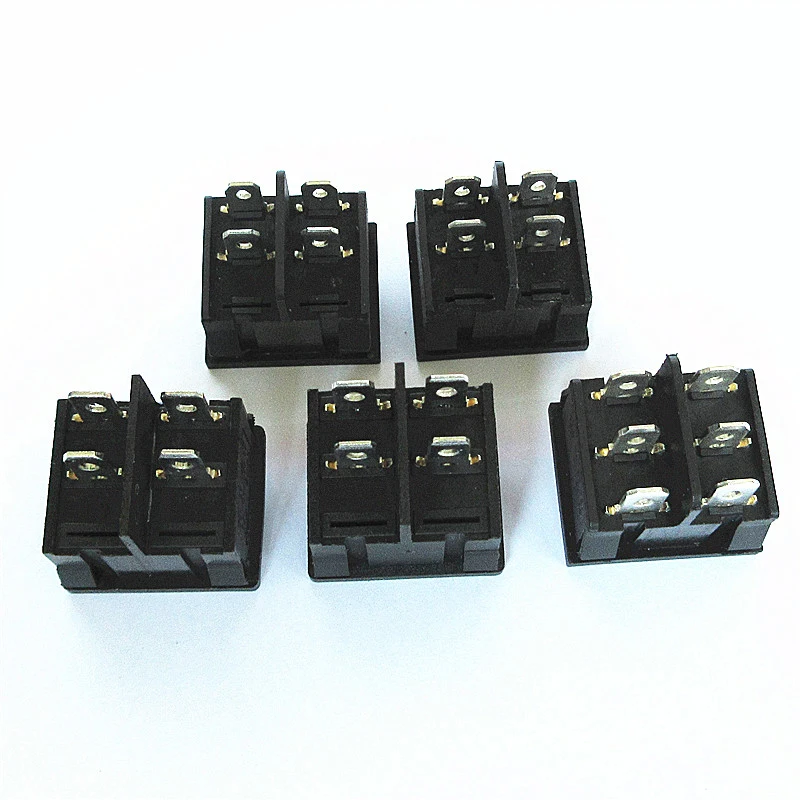 5 posição 21x24mm 21*24mm 6a/12a 250vac on-off interruptor de alimentação marinho impermeável 4pin 6pin 2 do interruptor de alimentação dos pces kcd5