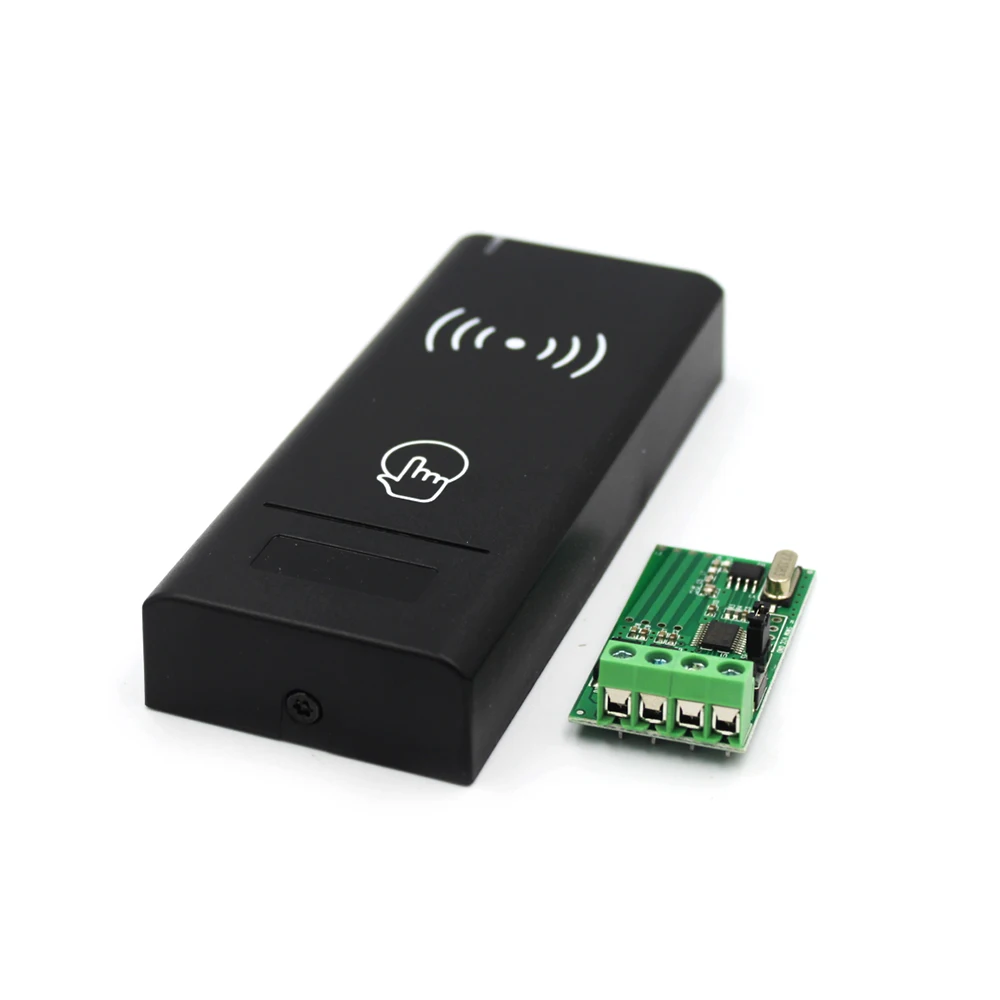 433MHz Wireless Access Control Reader 125Khz 13.56Mhz RFID Key Wireless Wiegand Output Card Reader For Access Control System Kit