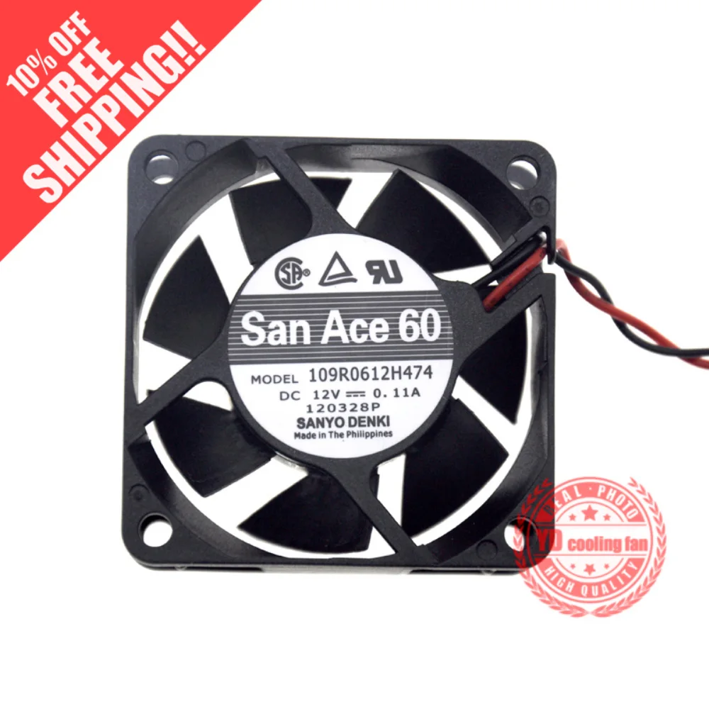 

NEW SANYO DENKI SAN ACE 6025 6CM 109R0612S474 12V 0.11A cooling fan