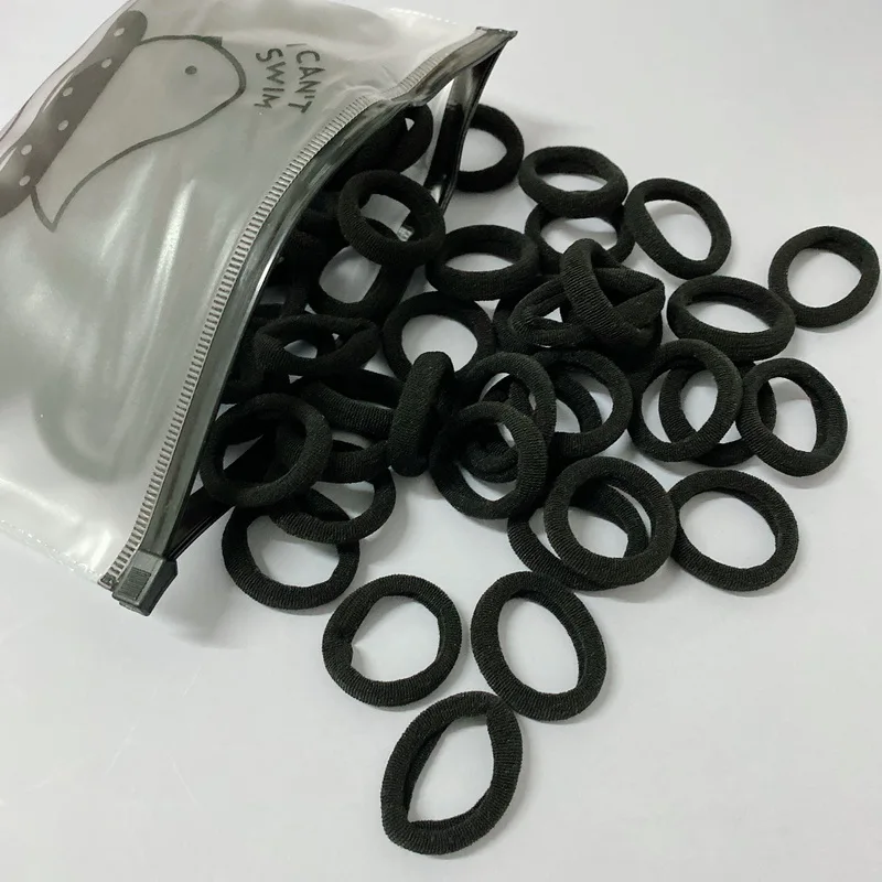 50 teile/satz Mädchen 3 cm Bunte Haar Gummibänder Baby Scrunchies Pack Elastische Haar Krawatten Für Kinder Weiß Haar Ringe gum Stirnband – Detail 7