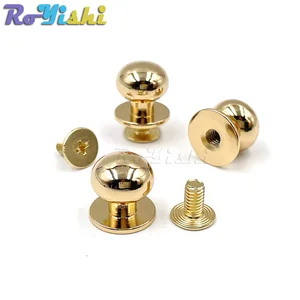 Nút đinh tán kim loại tròn, bu lông móng đầu của nhà sư, khóa móng, tack nút vải, túi da, 4mm, 5 mm, 6 mm, 7mm, 8 mm, 9mm, 10 mm, 10 bộ 6 Bán hàng chính Spike Spike - №6