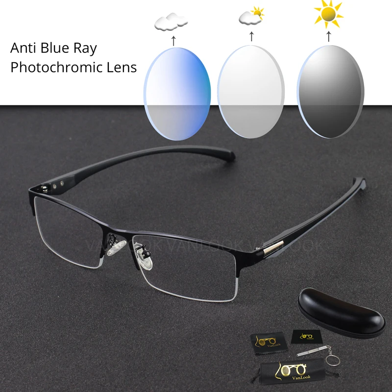 

Photochromic Sunglasses Anti Blue Ray Computer Glasses For Men Women фотохромные очки Metal TR90 Optical Eyeglasses Chameleon