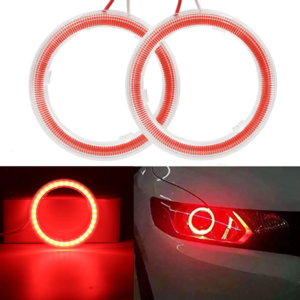 1 Pair COB Angel Eyes LED Car Halo Ring Lights 9-30V Red Headlight 60MM 70MM 80MM 90MM 100MM 110MM 120MM 130MM 140MM Car Light