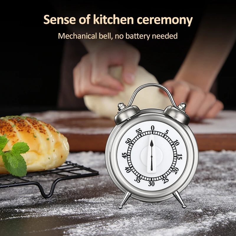 

Mechanical Timer for Food Kitchen Timers Count Down Alarm Reminder Practical Cooking Clock