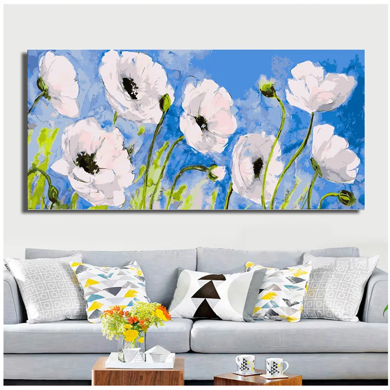 5d Diy Diamond Embroidery Poppy flower home Decoration Square Round Diamond Mosaic Pictures Cross Stitch Kits Wall StickerZP-696