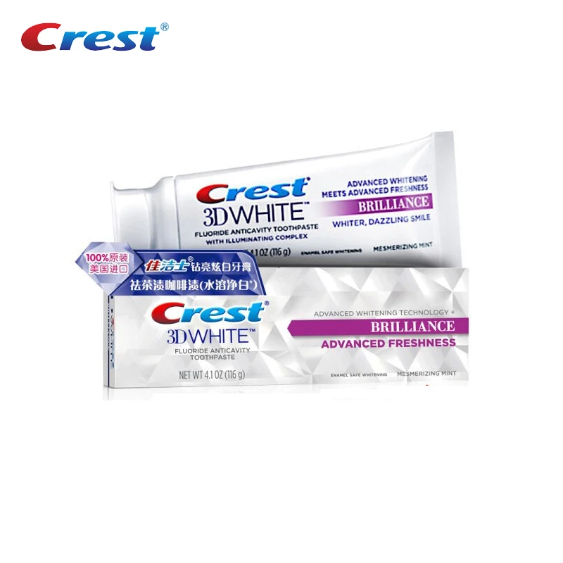 Crest 3D White Water Soluble toothpaste Mousse Whitening Toothpaste White Brilliance Toothpaste Activated  Teeth Whitening