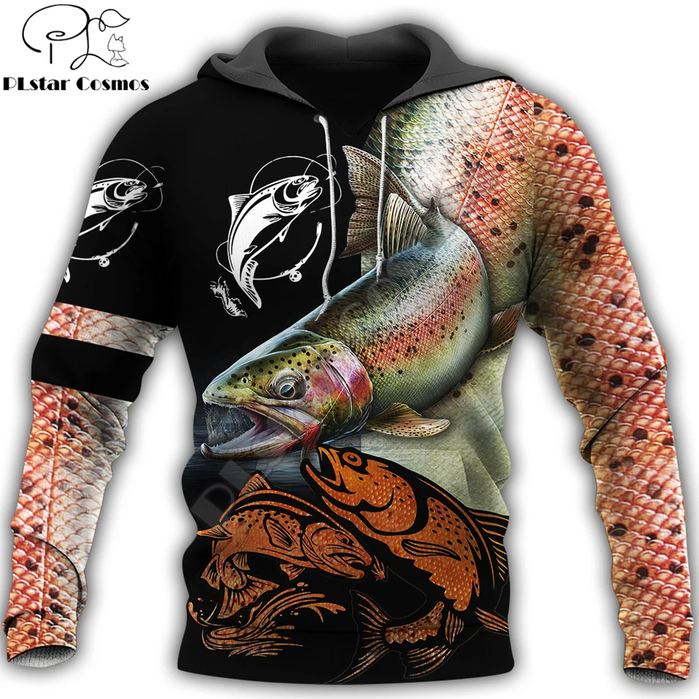 

Beautiful Trout Fishing 3D Printed Autumn Men Hoodies Unisex Casual Pullover Zip Hoodie Streetwear sudadera hombre DW603