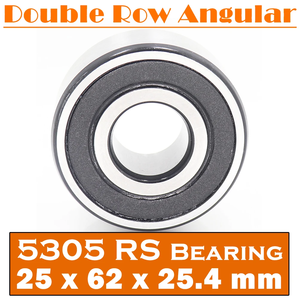 5305 2RS Bearing 25*62*25.4 mm ( 1 PC ) Axial Double Row Angular Contact 5305RS 3305 2RS 3056305 Ball Bearings