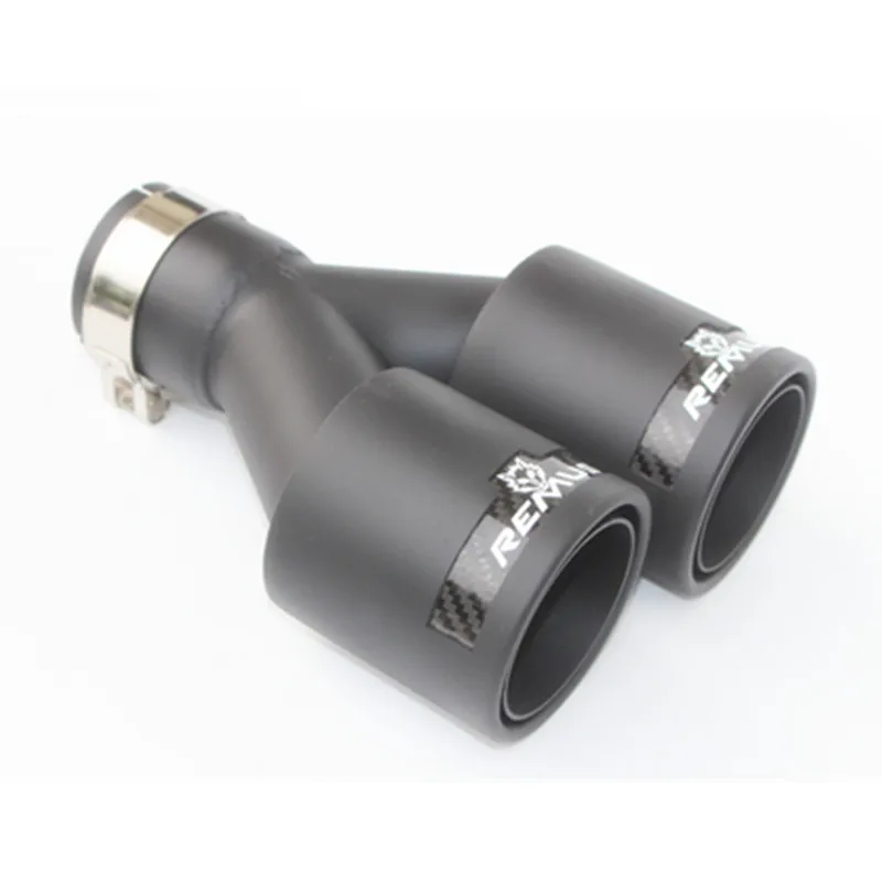 Top Quality 1PCS Inlet 63mm Outlet 89mm Remus Style Dry Exhaust Tip Universal Car Muffler Tips