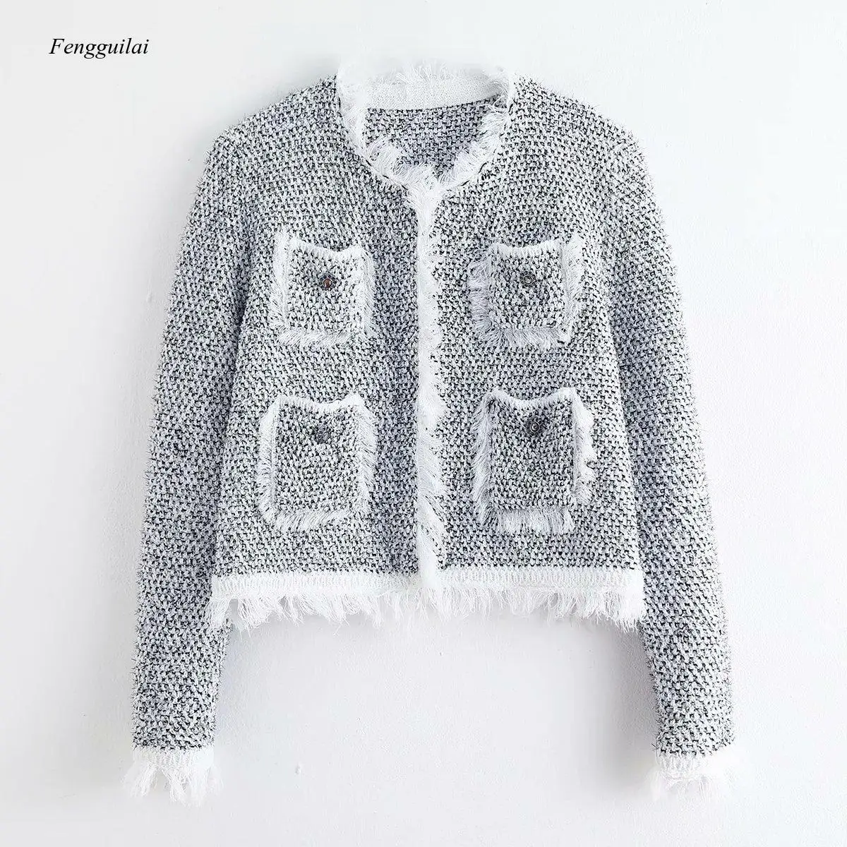 2020 New Women's Tweed Suit Jacket Coat Autumn Warm Fashion for Club Party