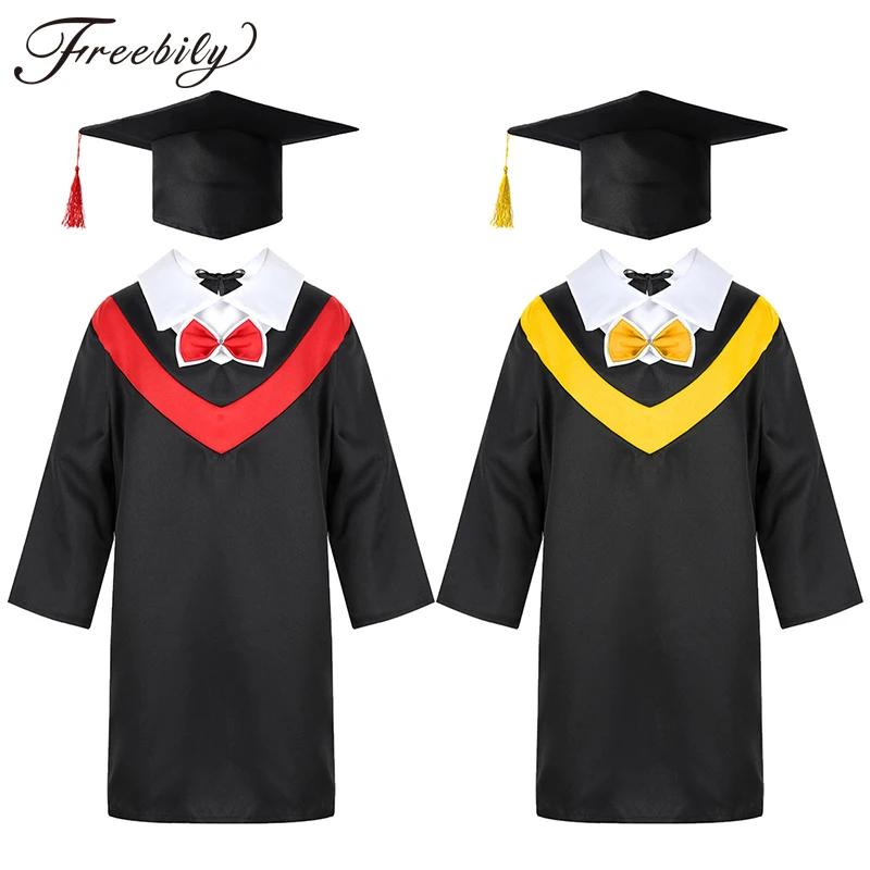 Children Graduation Costumes School Academinc Uniform Boys Gilrs Photography Performance Clothing Kindergarten Bachelor Gowns