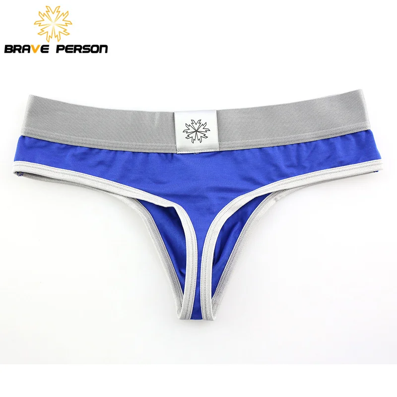 Brave Person Brand 3pcs/lots Men Thongs Panties Cotton High Quality Underwear Sexy Low Waist Briefs Thongs Men G String