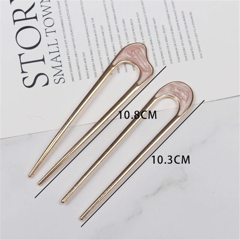 Einfache U-förmige Haarspangen für Frauen und Mädchen, Haarstäbchen, Braut-Haar-Styling-Zubehör, goldfarbene Metall-Haarnadeln, Haarspangen – Detail 21