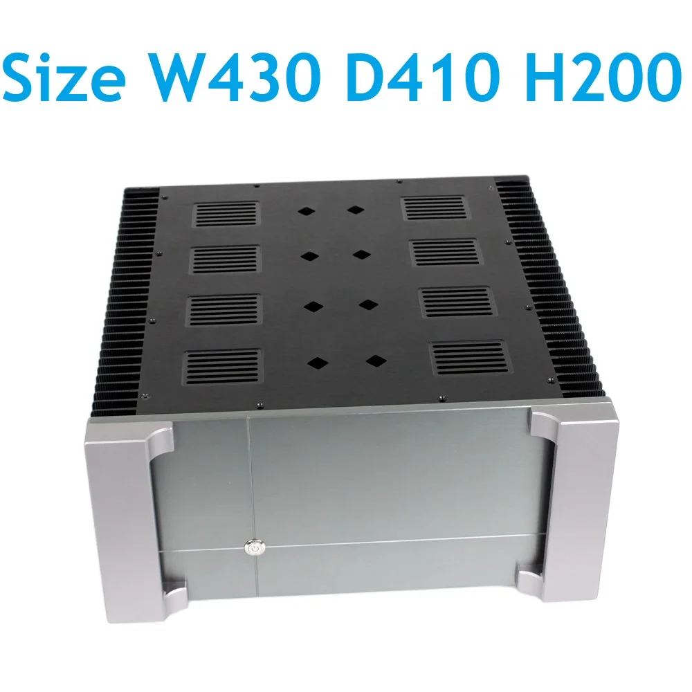 W430 H200 D410 Pure Rear Power Amplifier Chassis Big Supply Case Enclosure Class A Luxury DIY Box Heat Sink Headphone Amp Shell