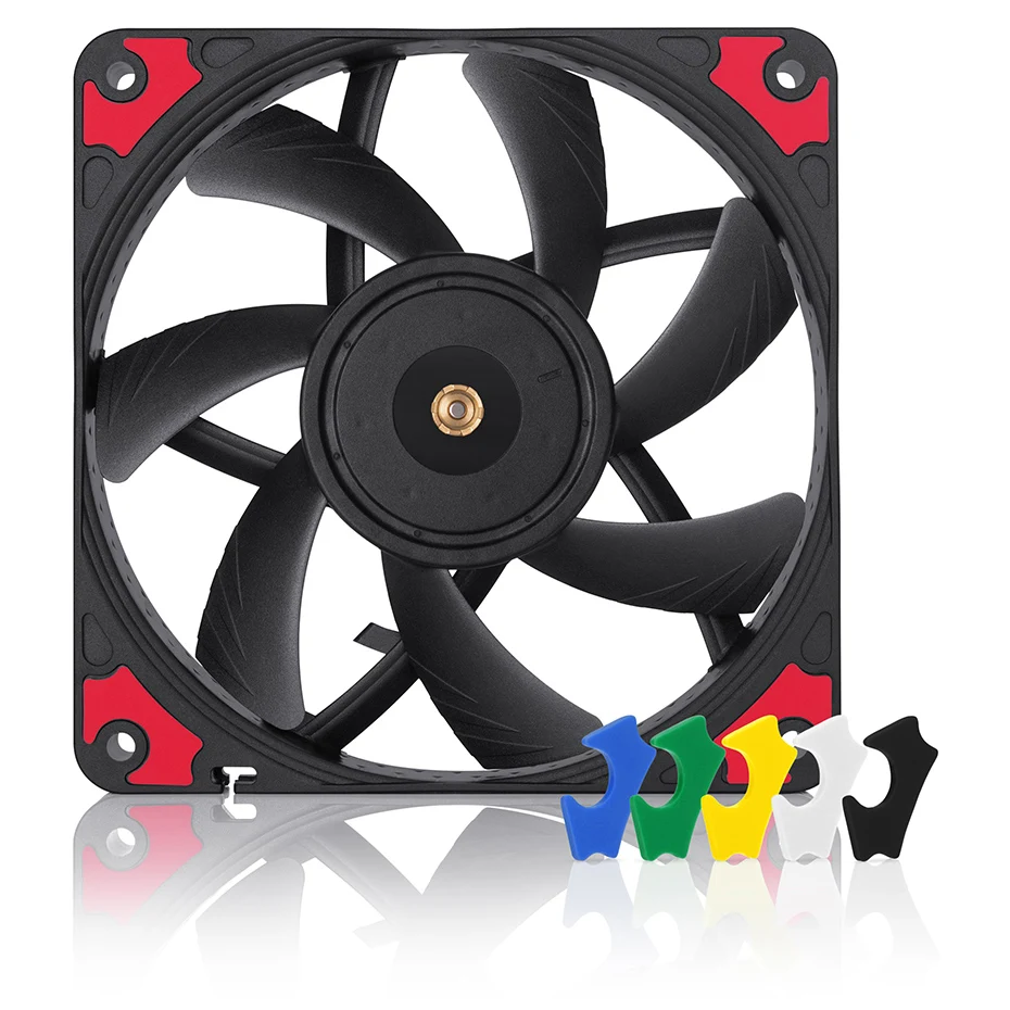 Imagem -02 - Noctua Nf-a12x15 Pwm Chromax.black.swap 120 Milímetros Ultra-fino Caixa do Computador Ventilador de Refrigeração Controle de Temperatura Cpu Ventilador do Radiador