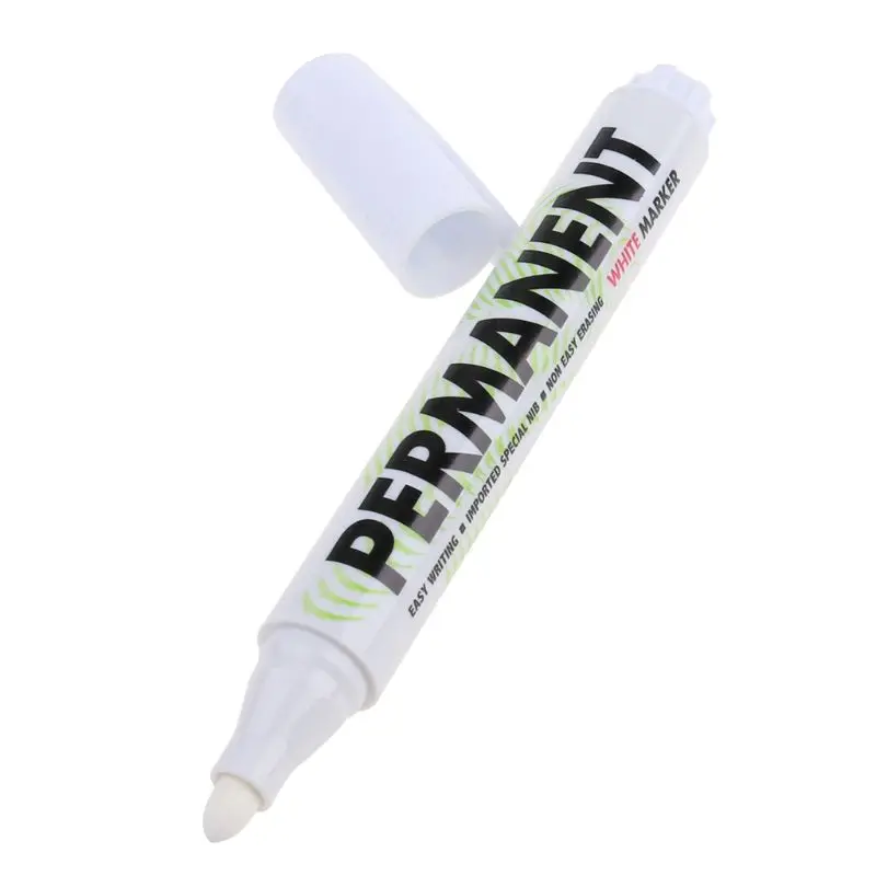 Single headed white color magic marker pen Mark Oily Optical Disc Glass Ceramic plastic marker logstics marker pen